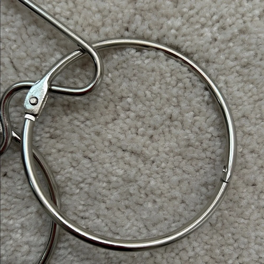 Silver Open Ring Closet Organizer For Scarf, Tie, Belts